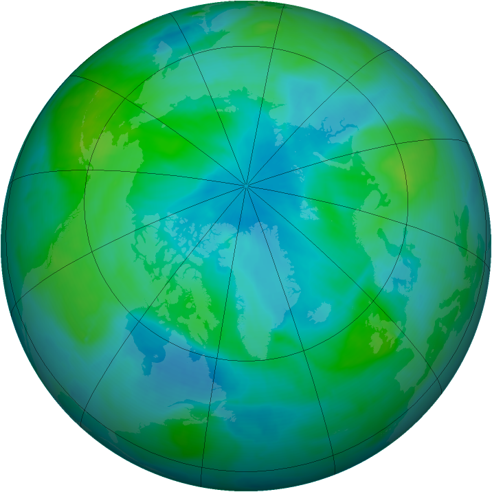 Arctic ozone map for 02 September 2008